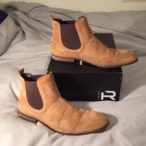 Tan Suede Chelsea Boots | Size 43 EU
